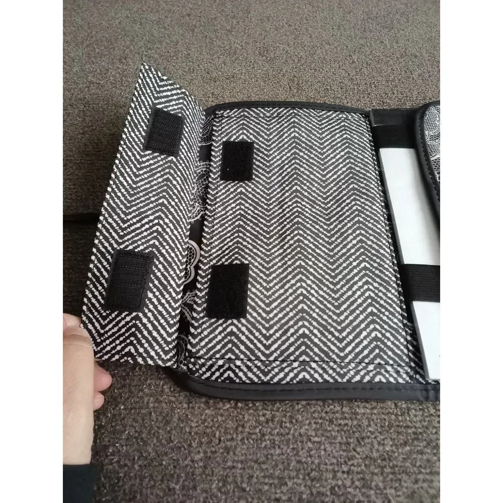 Thirty One Fold and Go Organizer Black Botanical Lace New